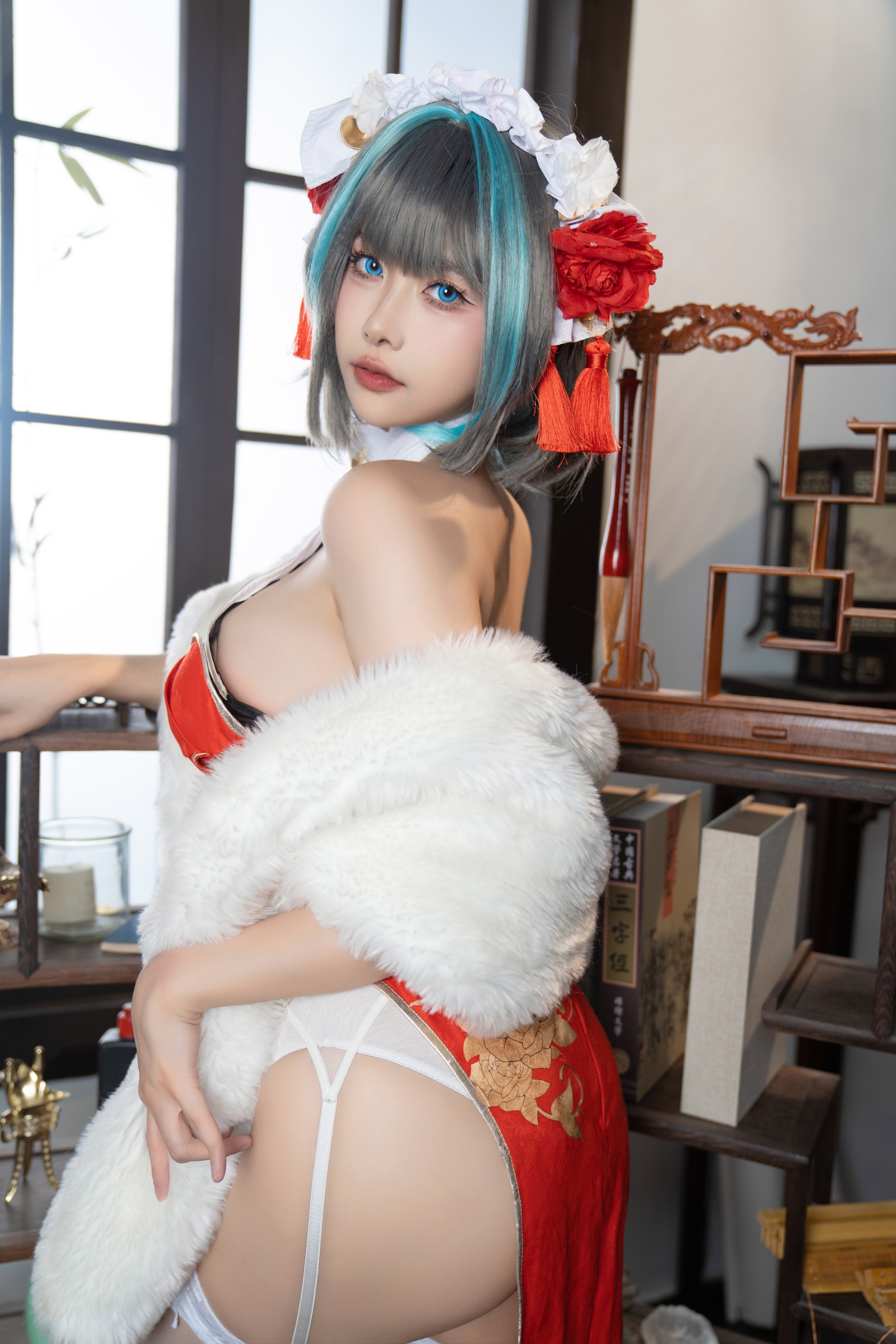 Momoko葵葵 - NO.031 柴郡本 旗袍[29P]-XikXak